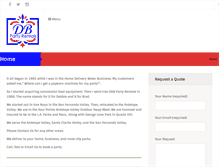 Tablet Screenshot of dbpartyrentals.com